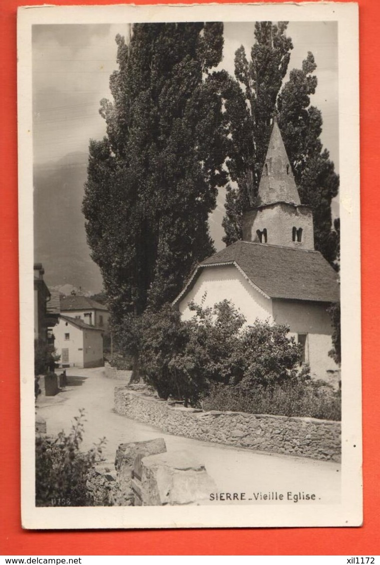 ZAH-05 Carte-Photo Sierre Vieille Eglise..  Perrochet 6595. Non Circulé - Sierre