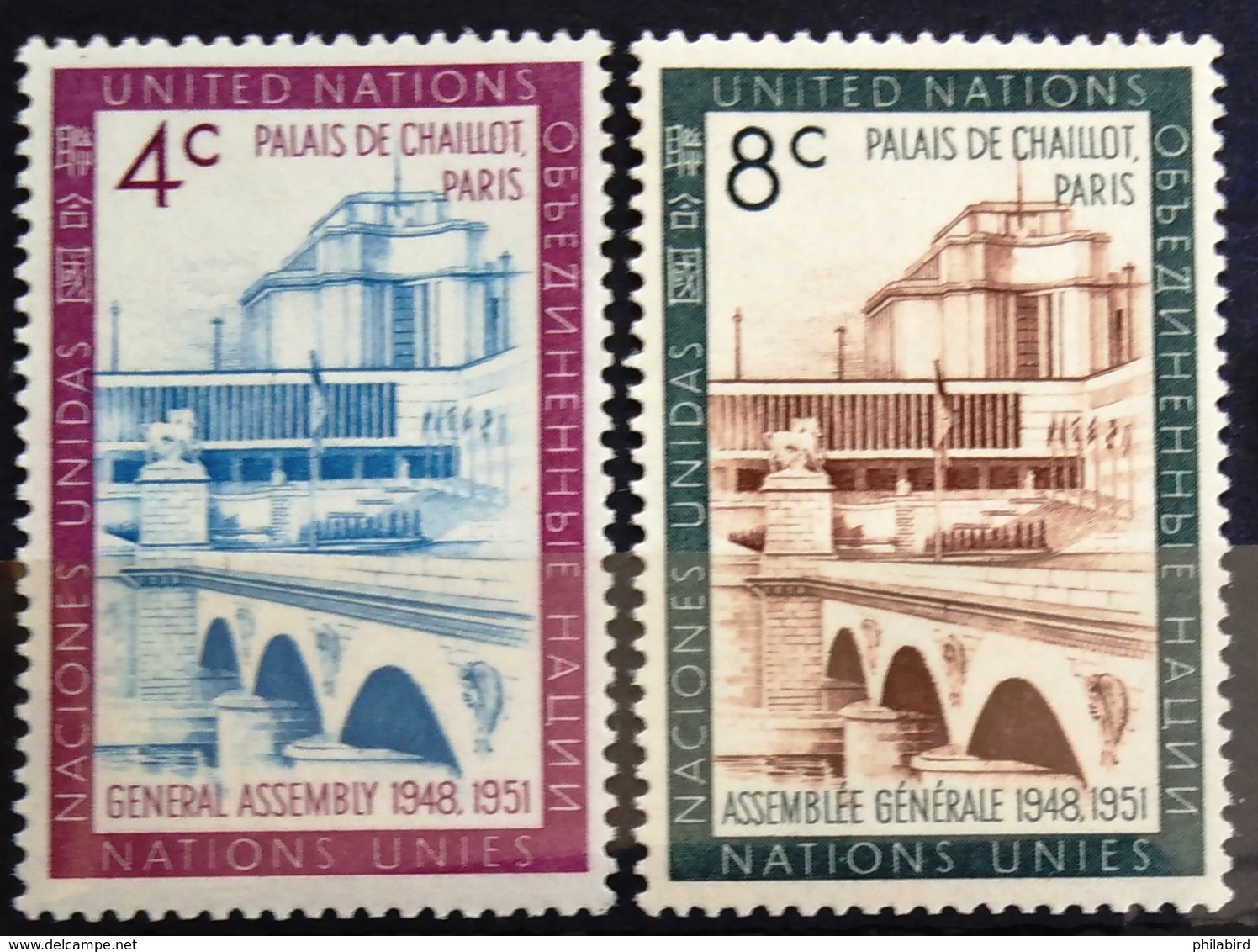 NATIONS-UNIS  NEW YORK                   N° 74/75                      NEUF** - Unused Stamps