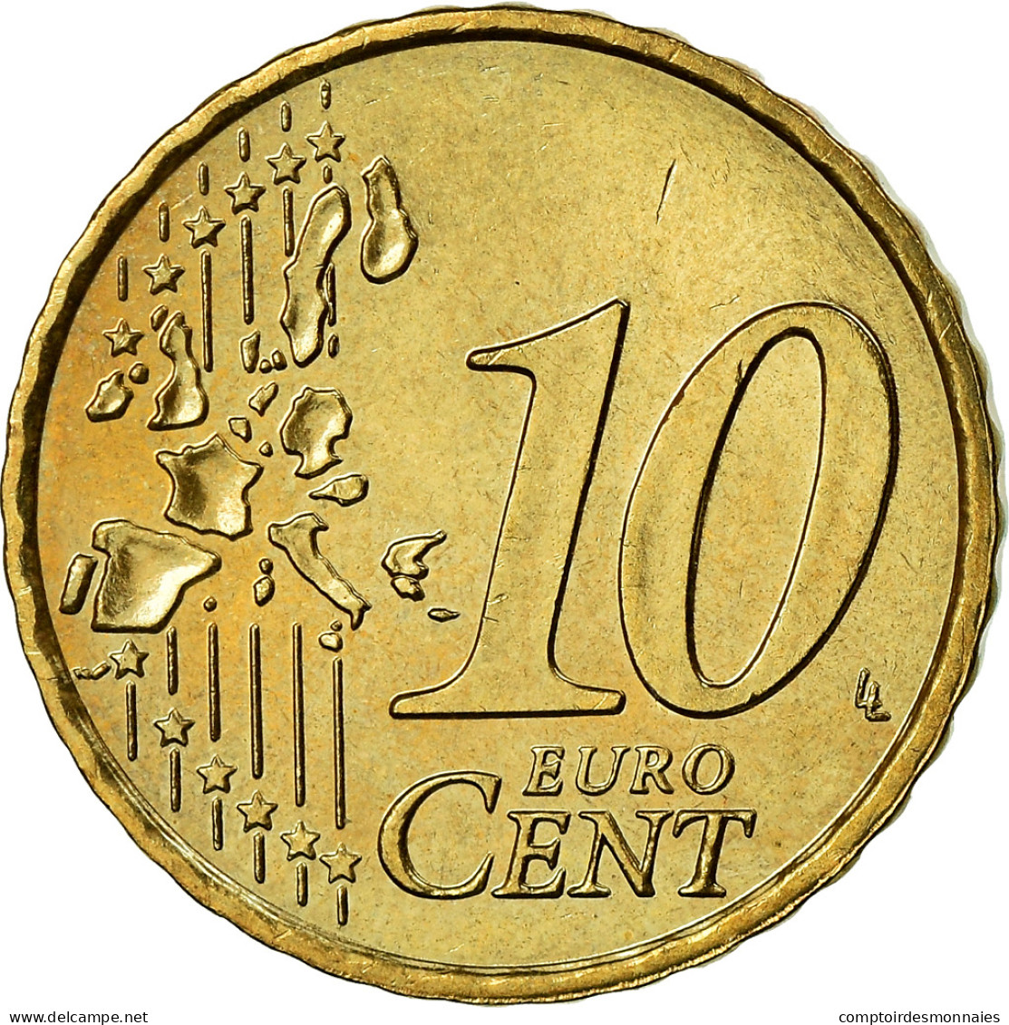 Monaco, 10 Euro Cent, Prince Rainier III, 2003, SUP+, Laiton, KM:170 - Monaco