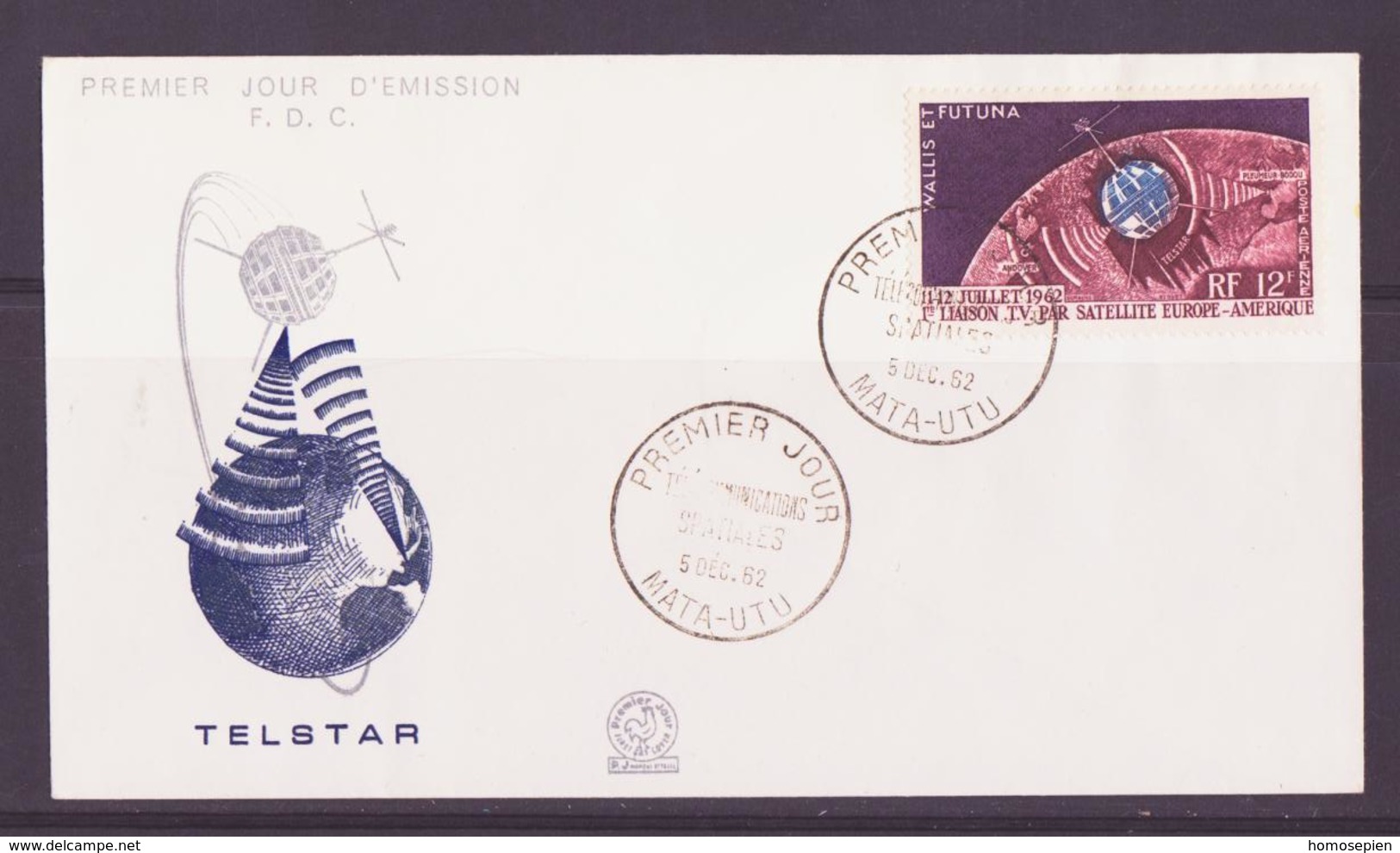 Espace 1962 - Wallis Et Futuna - Uvea - Wallis FDC Y&T N°PA20 - Michel N°F201 - 12f Satellite Telstar - Oceanía