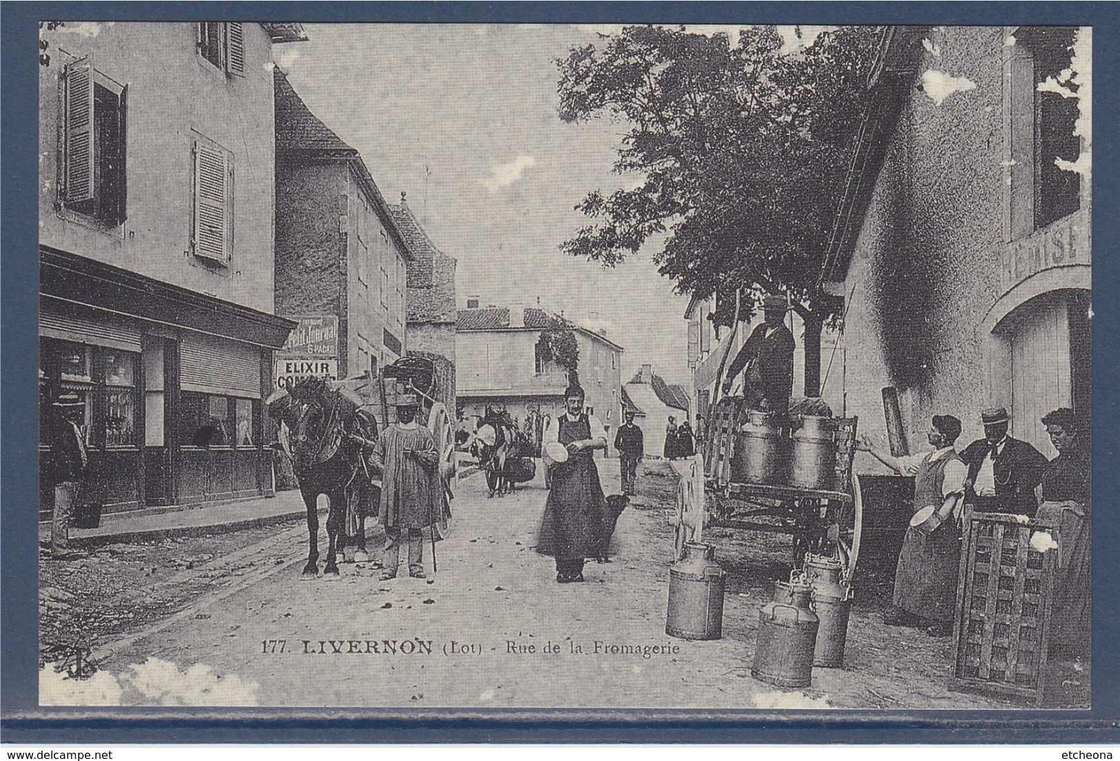 Rue De La Fromagerie Reproduction Carte Ancienne Guyenne Artisanat Livernon (Lot) - Livernon