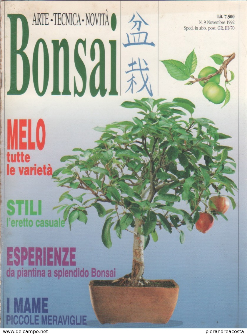 Bonsai Italiano. N. 9.  Novembre 1992 - Casa, Giardino, Cucina