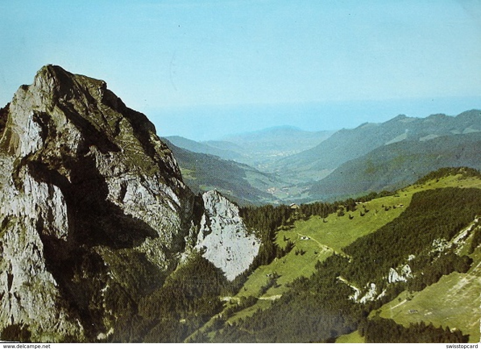 ALPTHAL Flugaufnahme Berggasthaus Holzegg - Alpthal