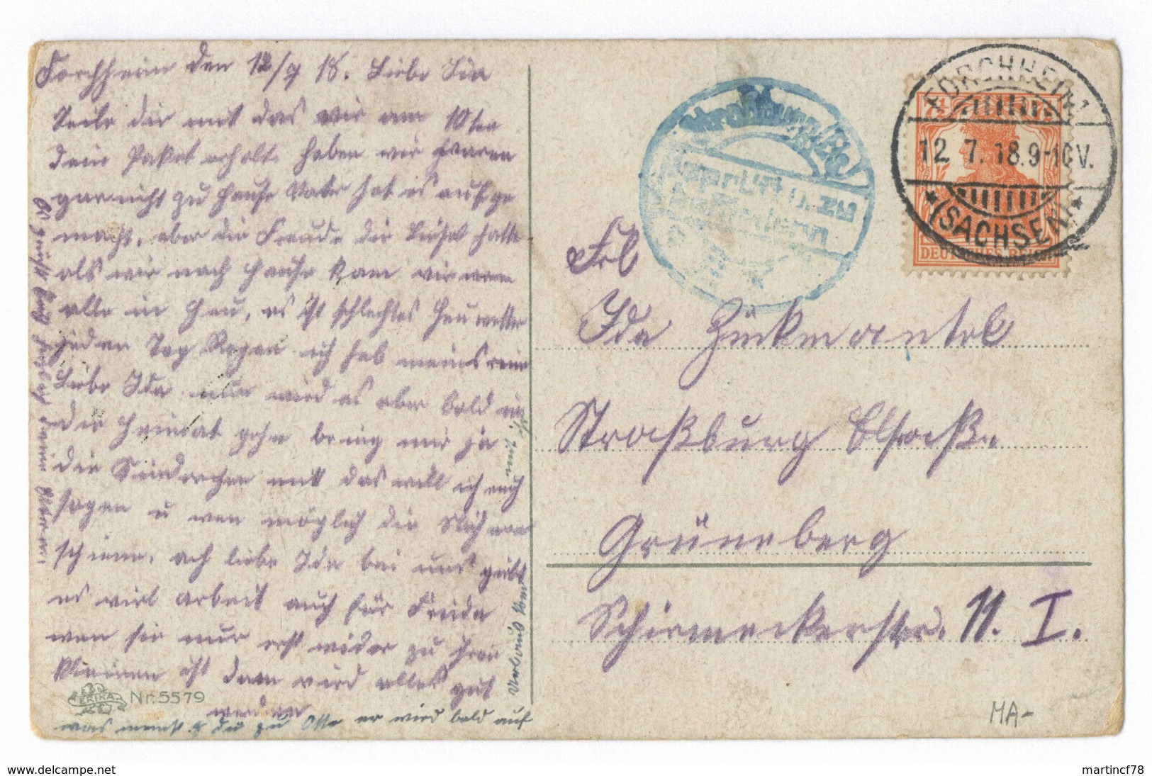 Gruß Aus Forchheim 1918 Geprüft Döbeln Mittelsachsen Postkarte Ansichtskarte - Doebeln