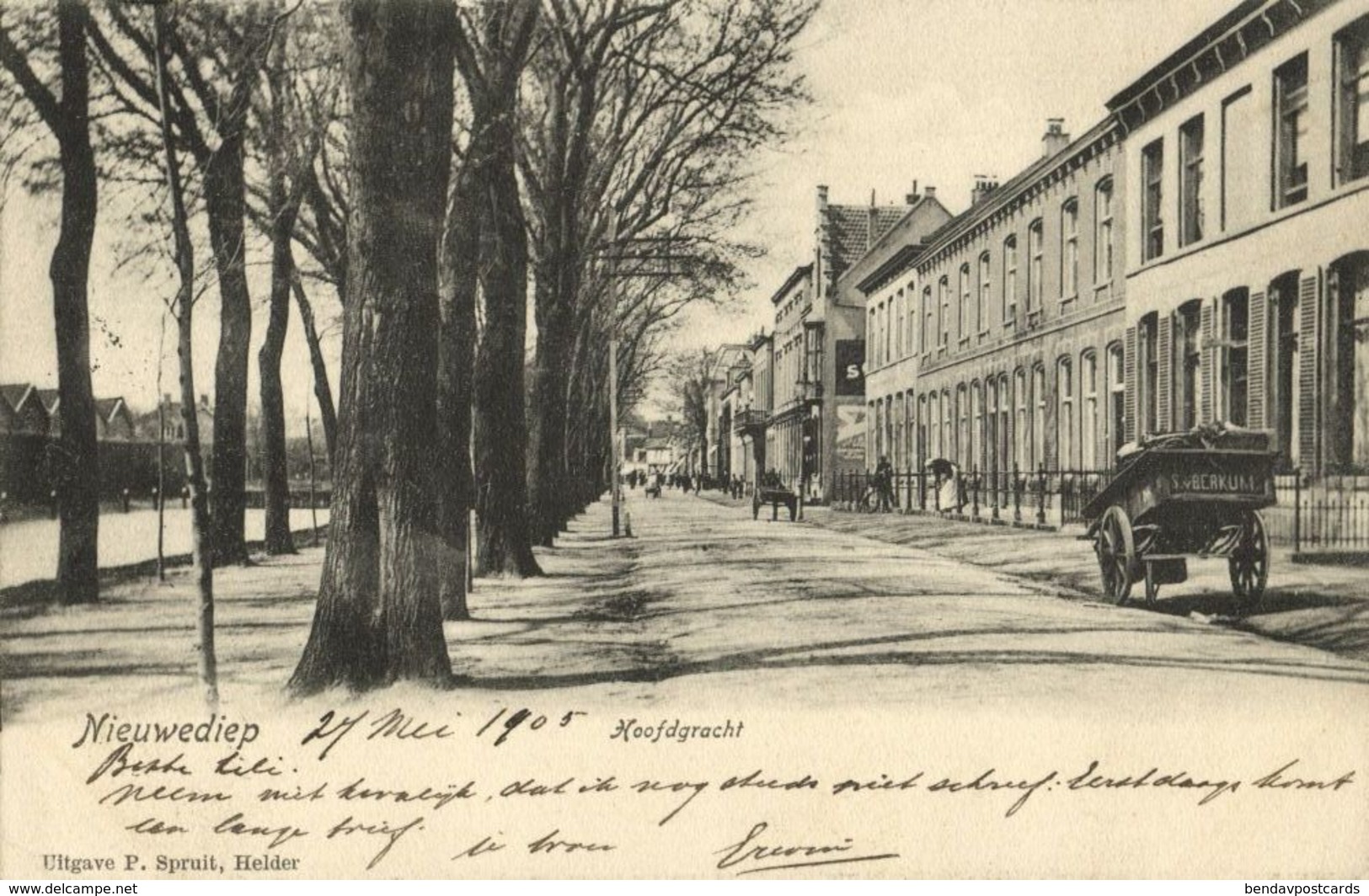 Nederland, NIEUWEDIEP, Den Helder, Hoofdgracht (1905) Ansichtkaart - Den Helder