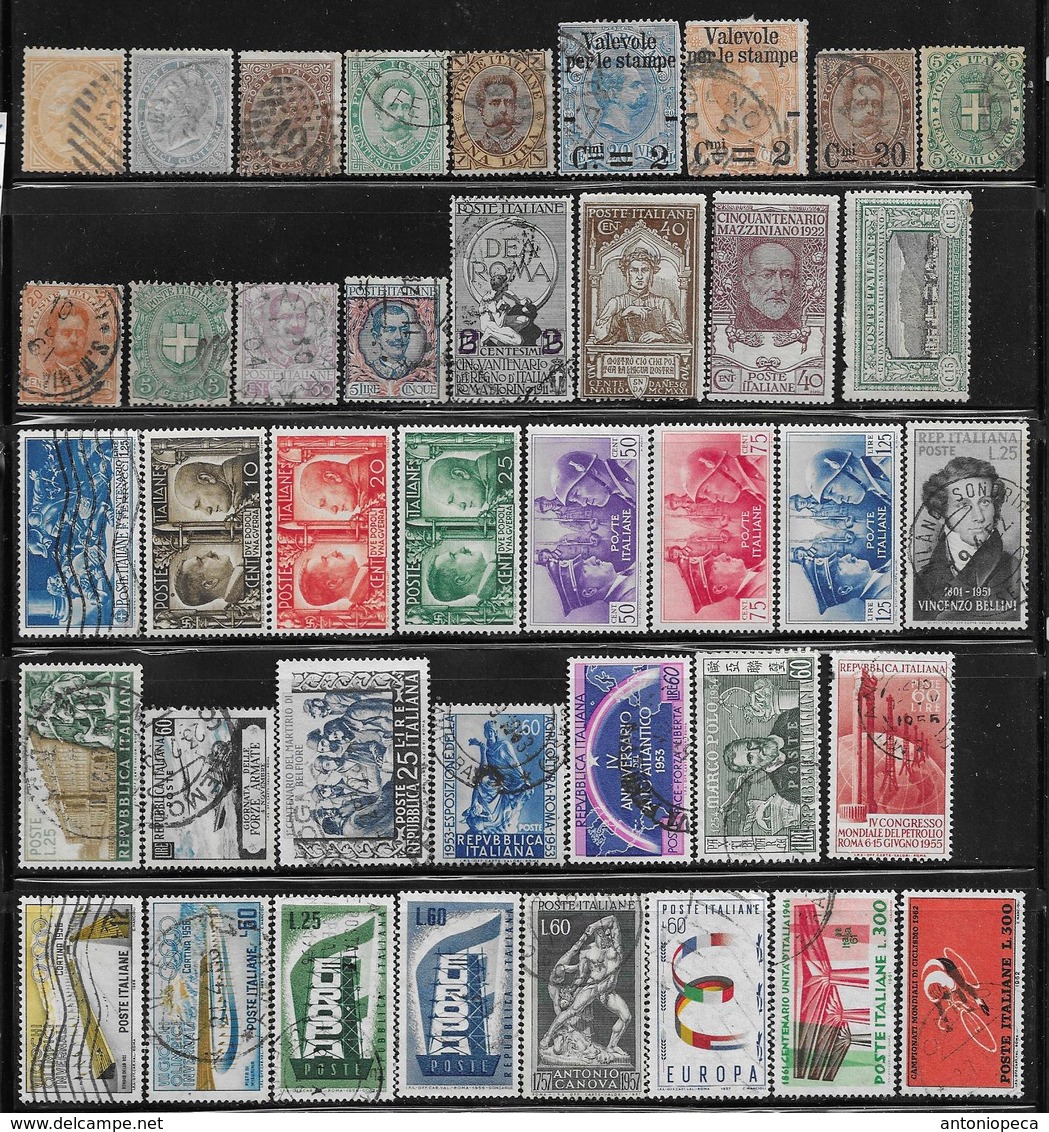 ITALIA 1861-REPUBBLICA   64 Stamp Mini-collection With A 2018 SCV $262.75 - Sonstige & Ohne Zuordnung