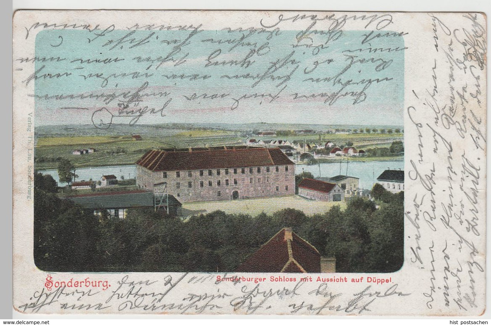 (74457) AK Sonderburg, Sønderborg, Schloss Mit Aussicht Auf Düppel, 1904 - Nordschleswig