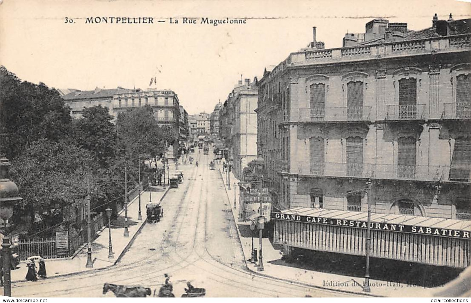 Montpellier          34          Rue Maguelonne .Café Restaurant Sabatier            (voir Scan) - Montpellier
