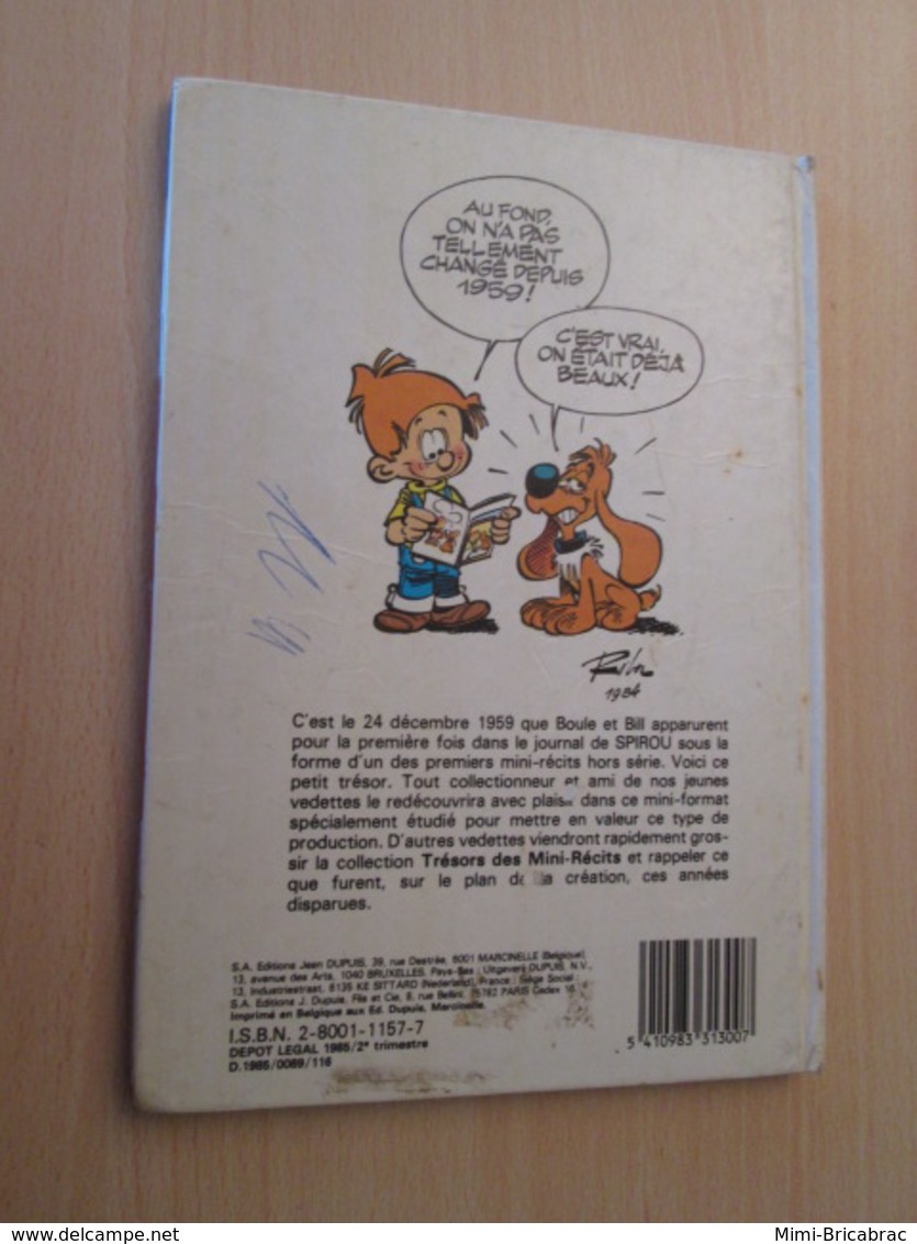 BD0320 / 1985 BOULE ET BILL CONTRE LES MINI-REQUINS  / TRESORS DES MINI-RECITS Cotée 8 € , Très Bon état ! - Boule Et Bill