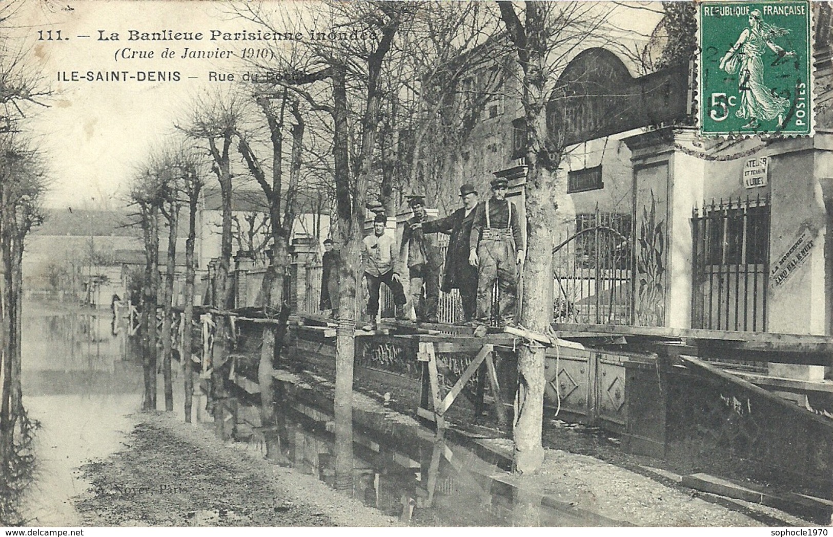 2020 - 05 - SEINE SAINT DENIS - 93 - ILE SAINT DENIS - Crue De 1910 - - L'Ile Saint Denis