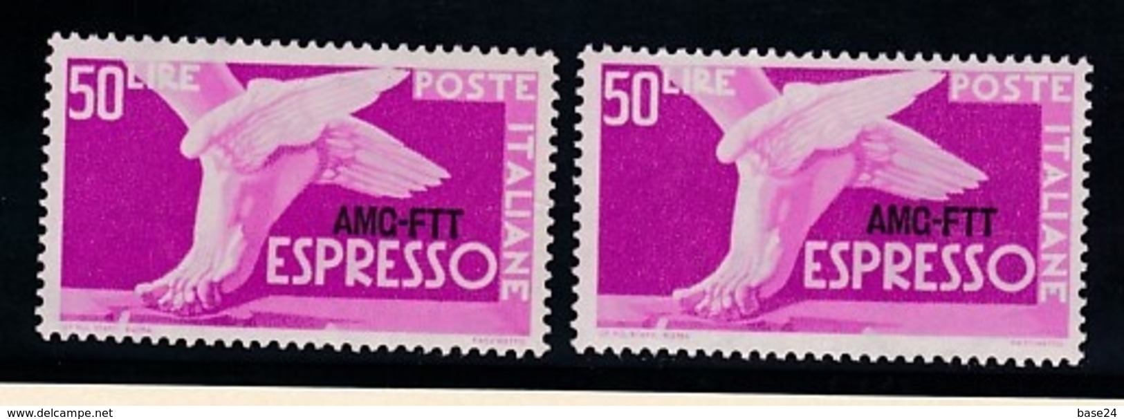 1952 Italia  Italy Trieste A  50 Lire Espresso X 2 MNH** - Eilsendung (Eilpost)