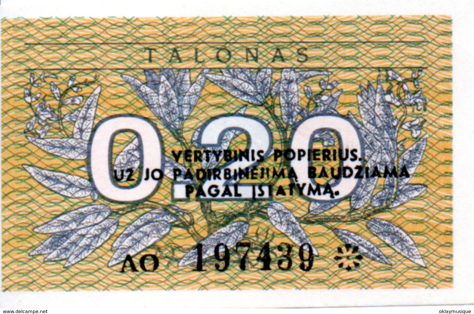 0,20 Talonas - Lituania