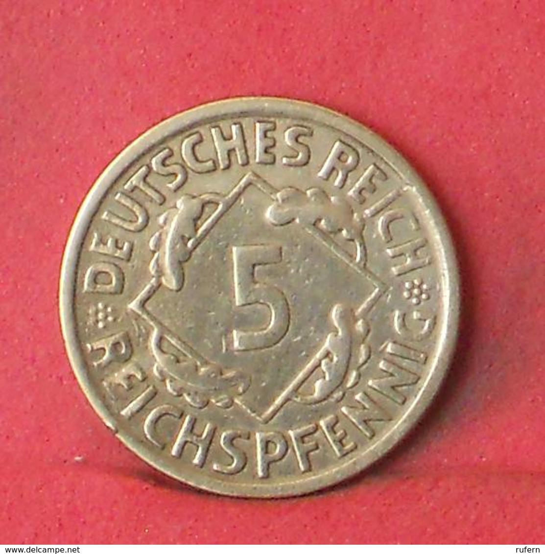 DEUTSCHES REICH 5 REICHSPFENNIG 1925 A -    KM# 39 - (Nº35530) - 5 Rentenpfennig & 5 Reichspfennig