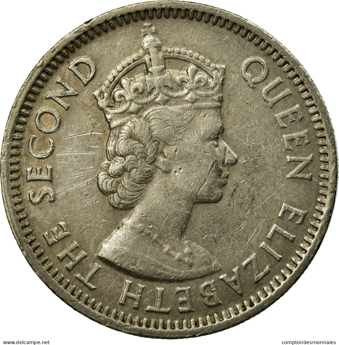 Monnaie, Etats Des Caraibes Orientales, Elizabeth II, 25 Cents, 1965, TTB - Territoires Britanniques Des Caraïbes