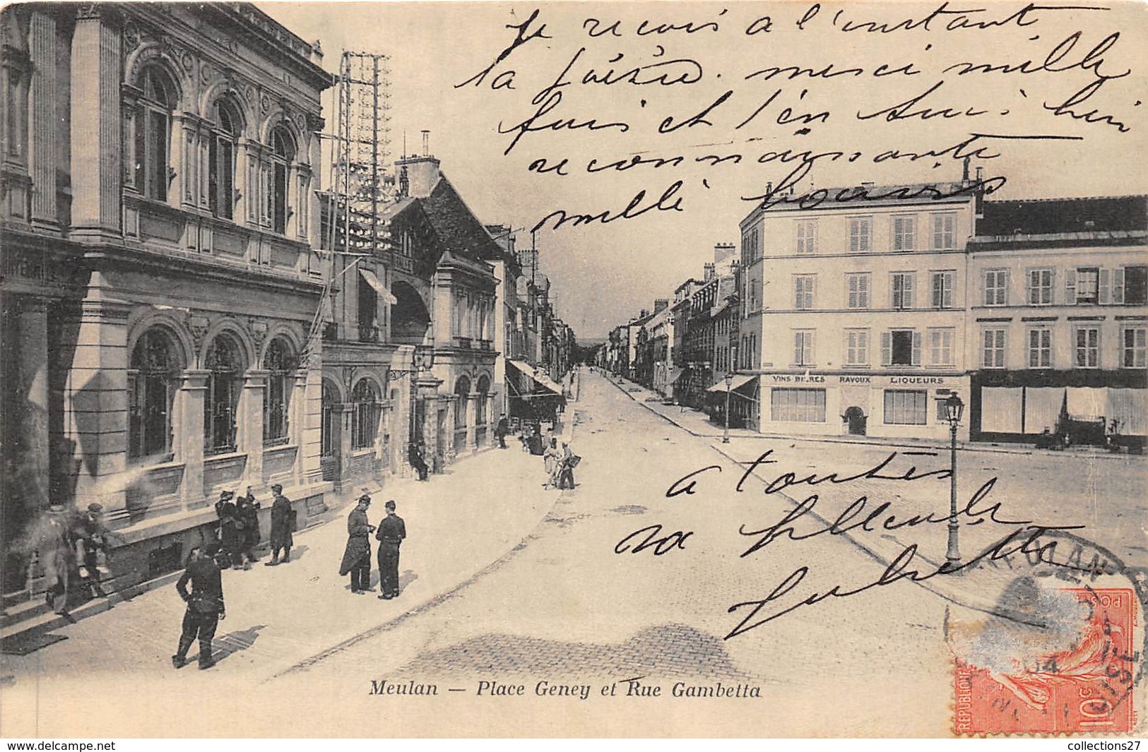 78-MEULAN- PLACE GENEY ET RUE GAMBETTA - Meulan