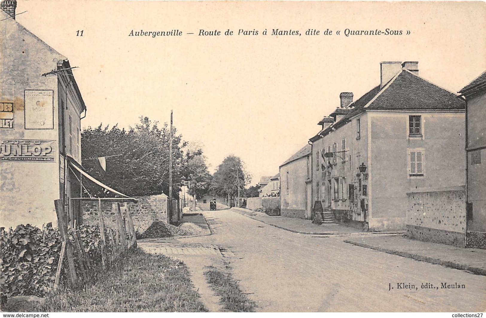 78-AUBERGENVILLE- ROUTE DE PARIS A MANTES- DITE DE 40 SOUS - Aubergenville