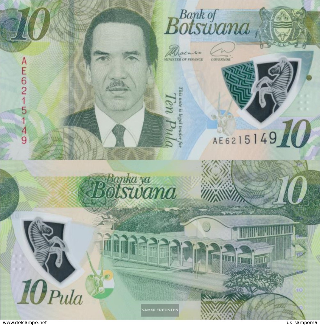 Botswana Pick-number: 35 Uncirculated 2018 10 Pula - Botswana