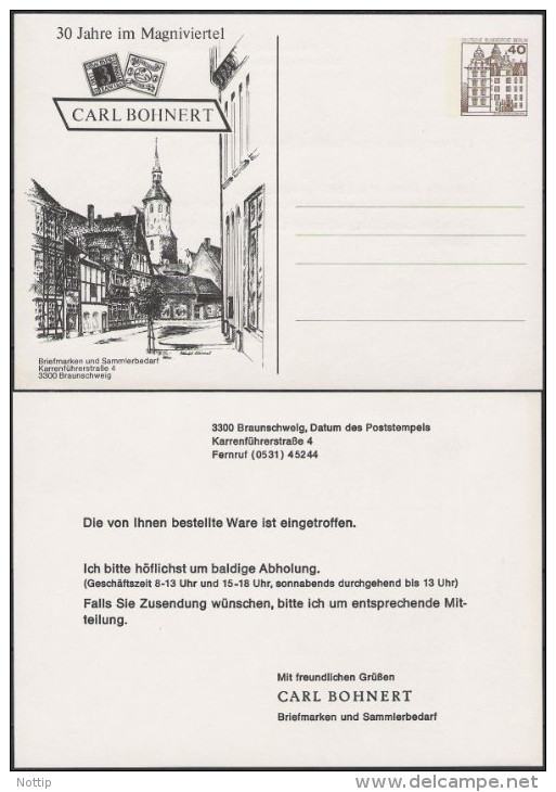 Privatganzsache Privatpostkarte Berlin PP 80/7 Zudruck Wareneingang - Cartes Postales Privées - Neuves