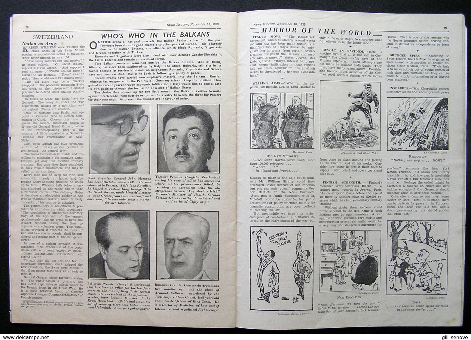 British Magazine/ News Review No. 20 November 1939 - Armée/ Guerre