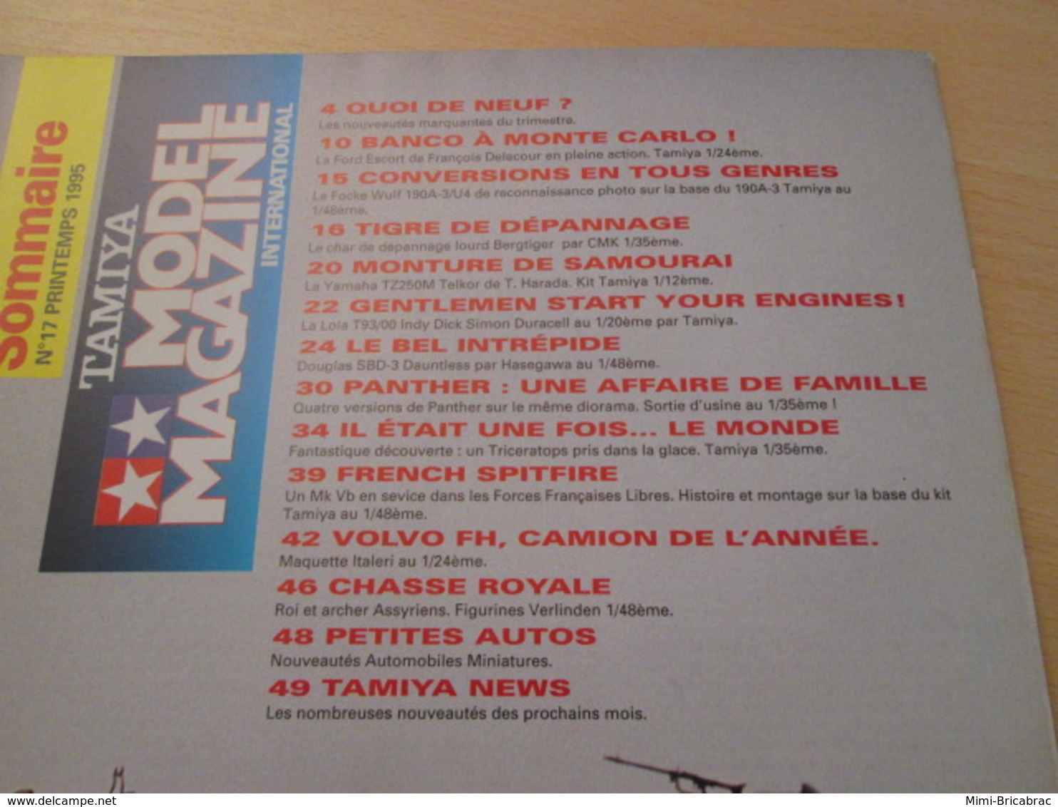 WW2013-2 Revue Maquettiste Plastique / TAMIYA MODEL MAGAZINE N°17 De 1995 Valait 28€ , Sommaire En Photo 2 Ou 3 - Frankreich