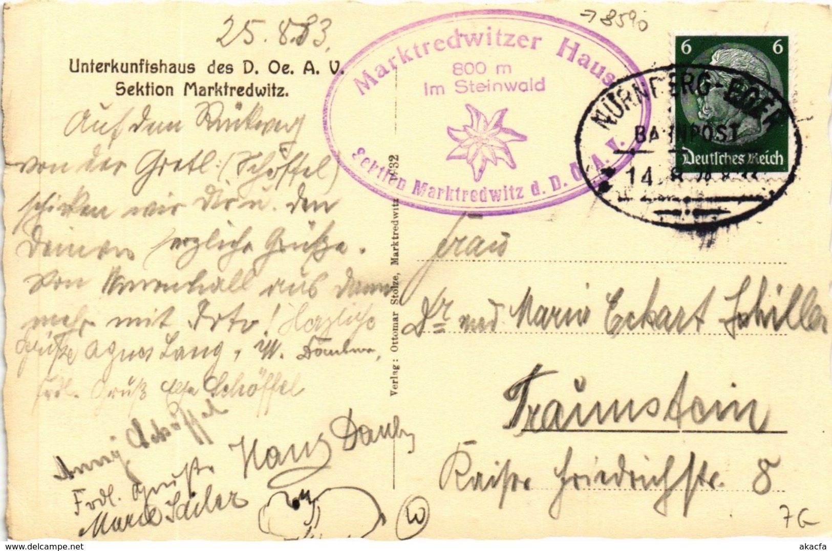 CPA AK Marktredwitz - Unterkunftshaus Des D. Oe. A. V. GERMANY (964611) - Marktredwitz