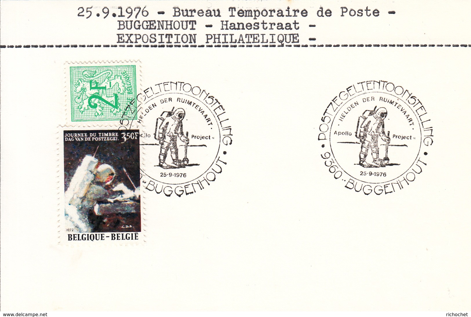 Belgique Bureau De Poste Provisoire à Buggenhout 25-26/9/1976 - Grenzübergangsstellen
