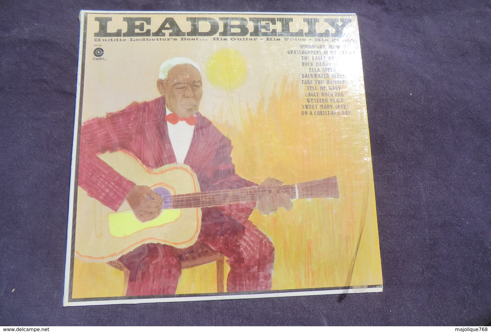 Disque De Leadbelly - Huddie Ledbetter's Best...his Guitar - His Voice - His Piano - Capitol SM-1821 - USA - - Blues