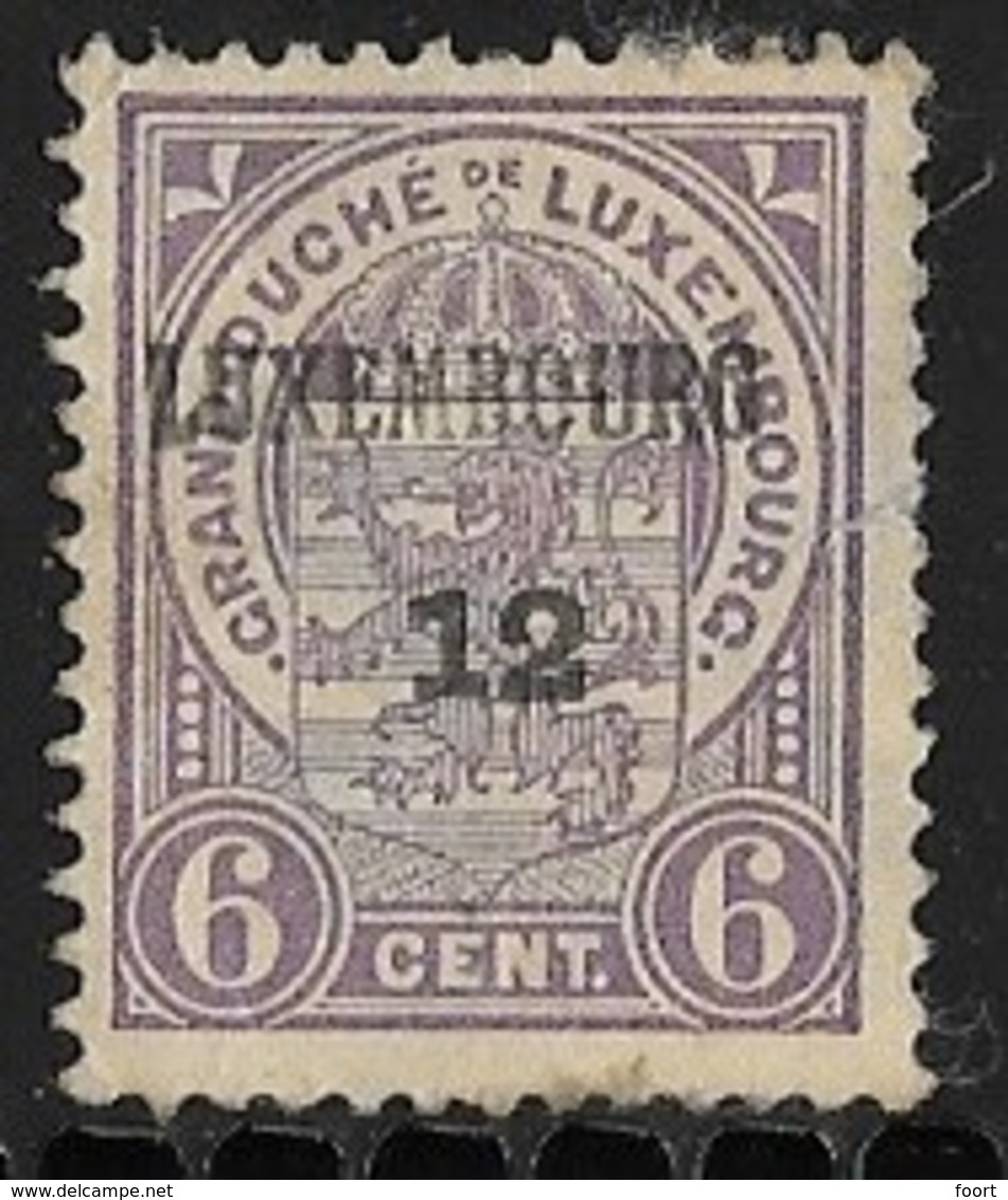 Luxembourg  1912  Prifix Nr. 83 Dunne Plek - Vorausentwertungen