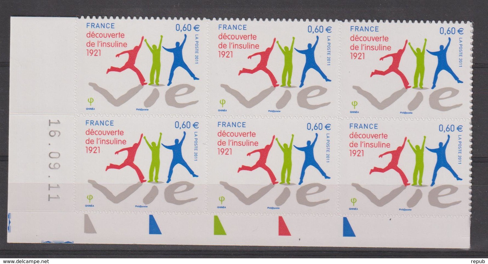 France 2011 Insuline En Coin Daté 635 Neuf ** MNH - Other & Unclassified