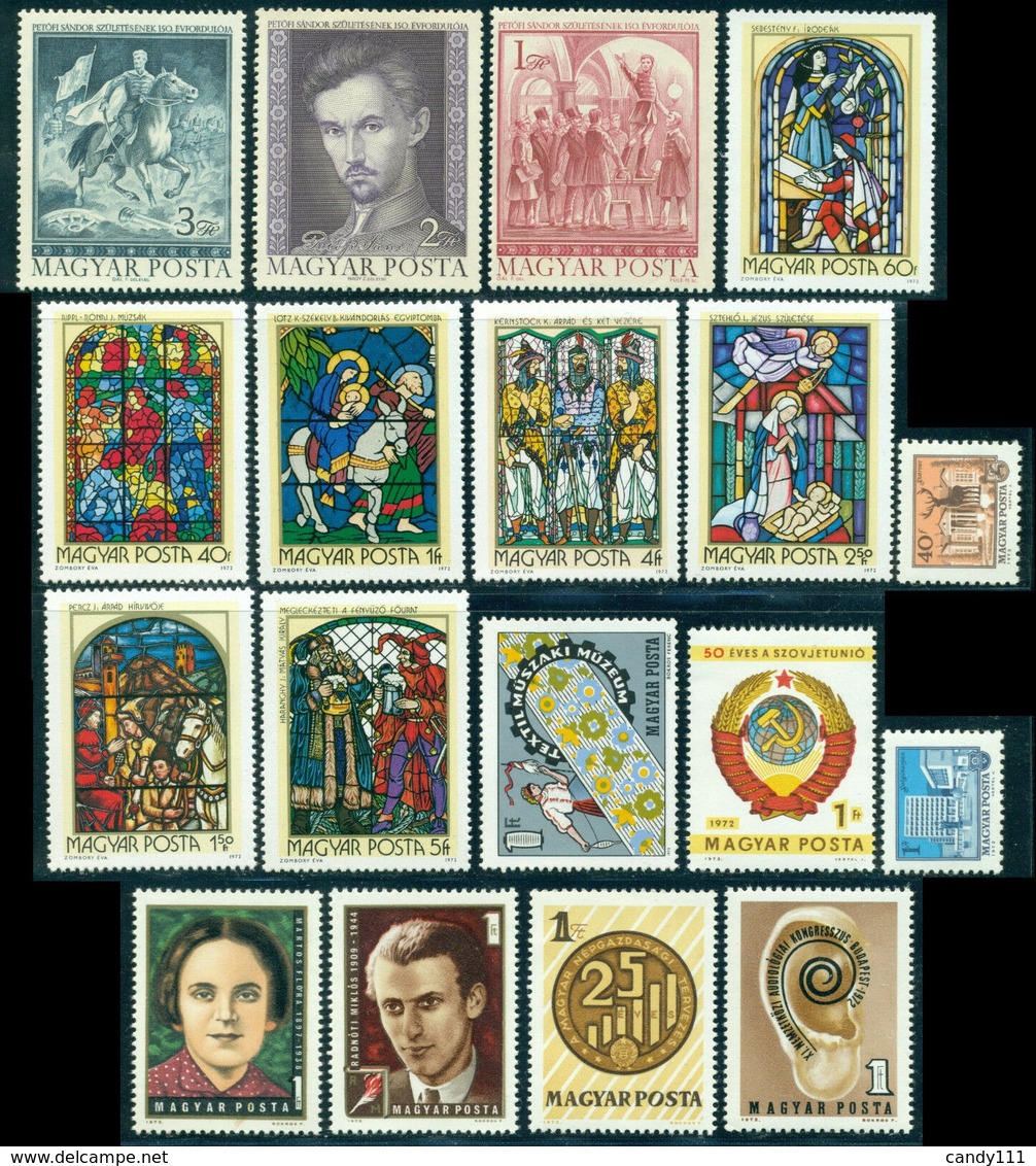 1972 Hungary,Ungarn,Hongrie,Ungheria,Ungaria,Year Set/JG =93 Stamps+7 S/s,MNH - Full Years