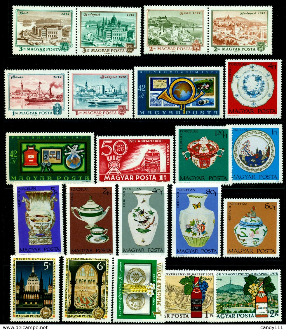 1972 Hungary,Ungarn,Hongrie,Ungheria,Ungaria,Year Set/JG =93 Stamps+7 S/s,MNH - Volledig Jaar