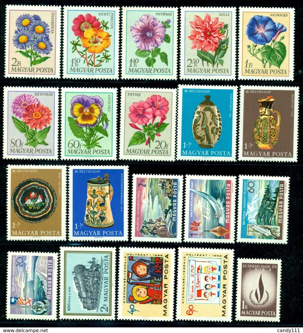 1968 Hungary,Ungarn,Hongrie,Ungheria,Ungaria,Year Set/JG =70 Stamps+6 S/s,MNH - Full Years