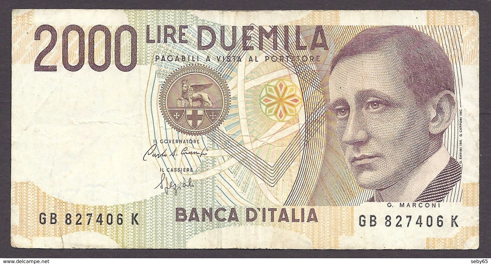 Italia / Italy 1990 - 2000 LIRE, Guglielmo Marconi VF - 2.000 Lire