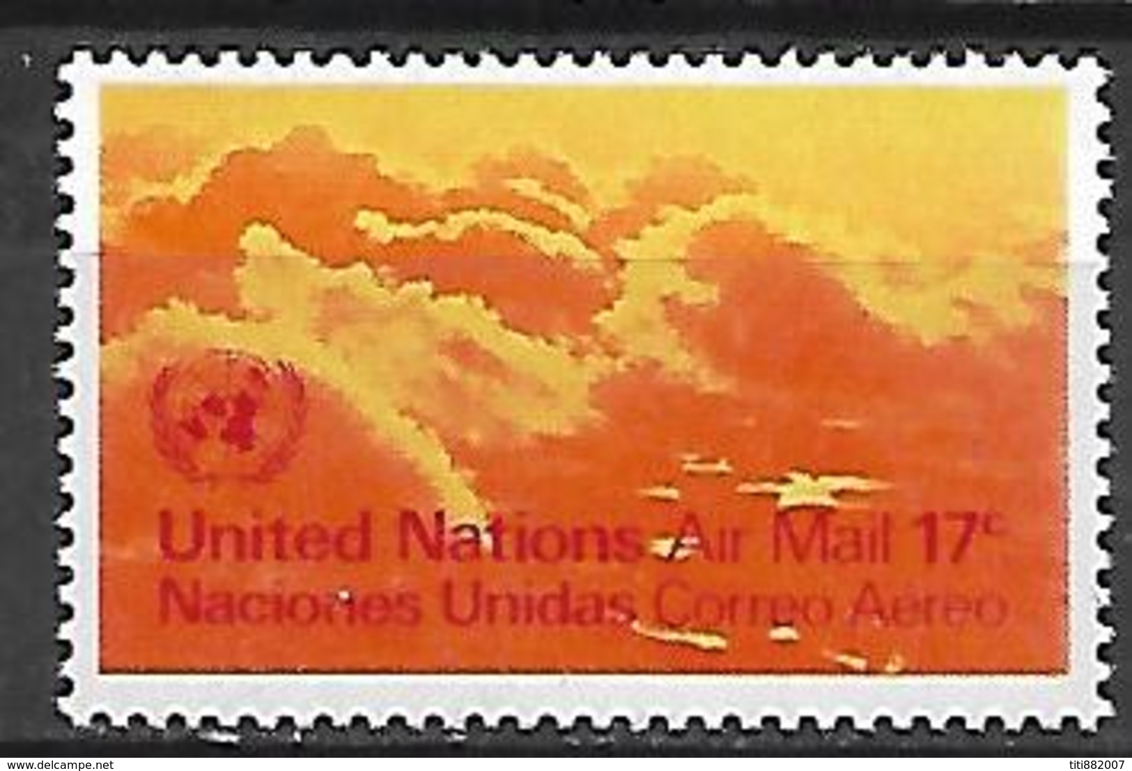 NATIONS UNIES  /   ONU  -  Poste Aérienne  -  1972.   Y&T N° 17 **.  Vue  D' Avion - Posta Aerea