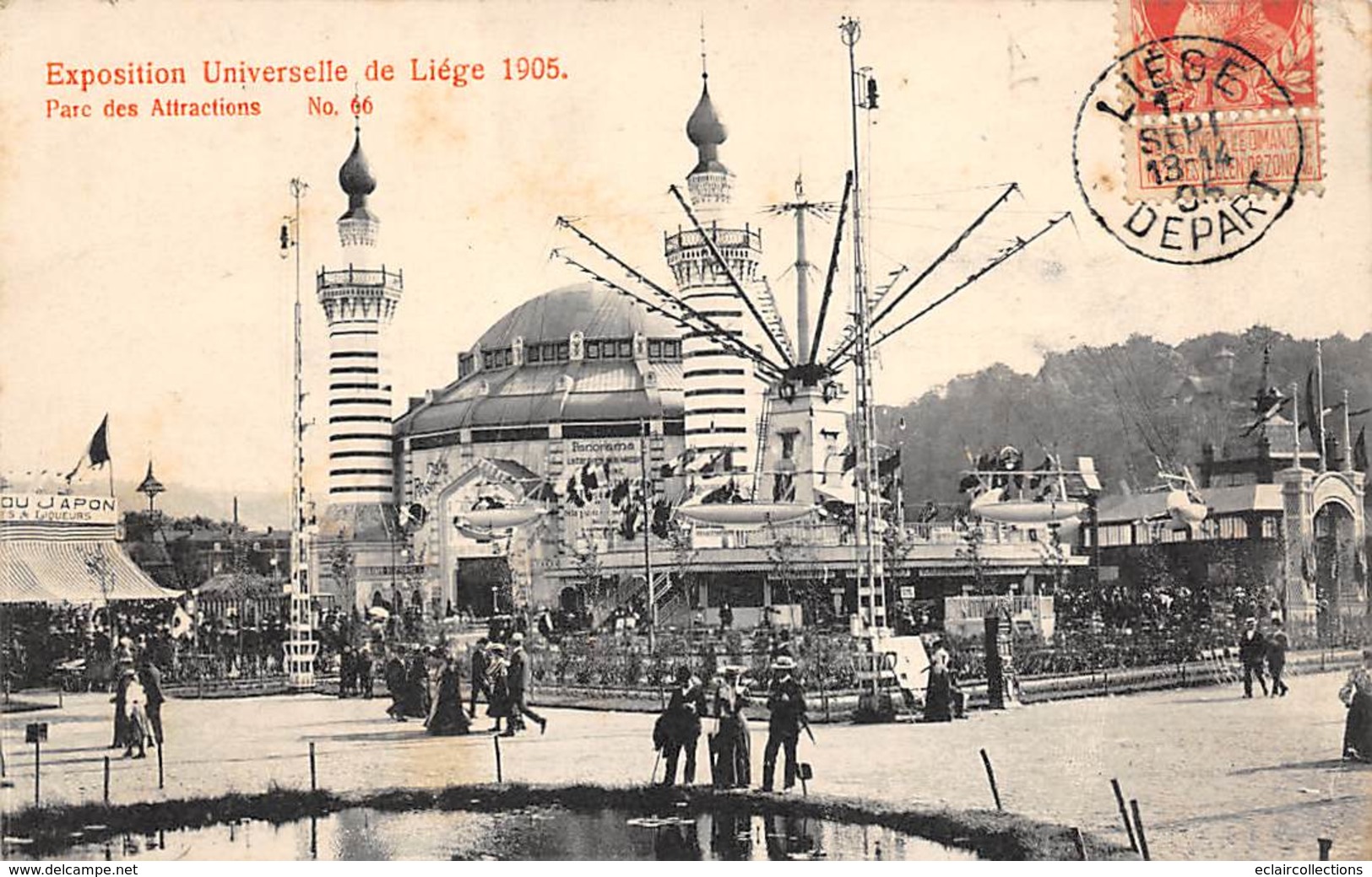 Thème: Manège - Fête Foraine :  Manège      Liège  1905           (Voir Scan) - Autres & Non Classés