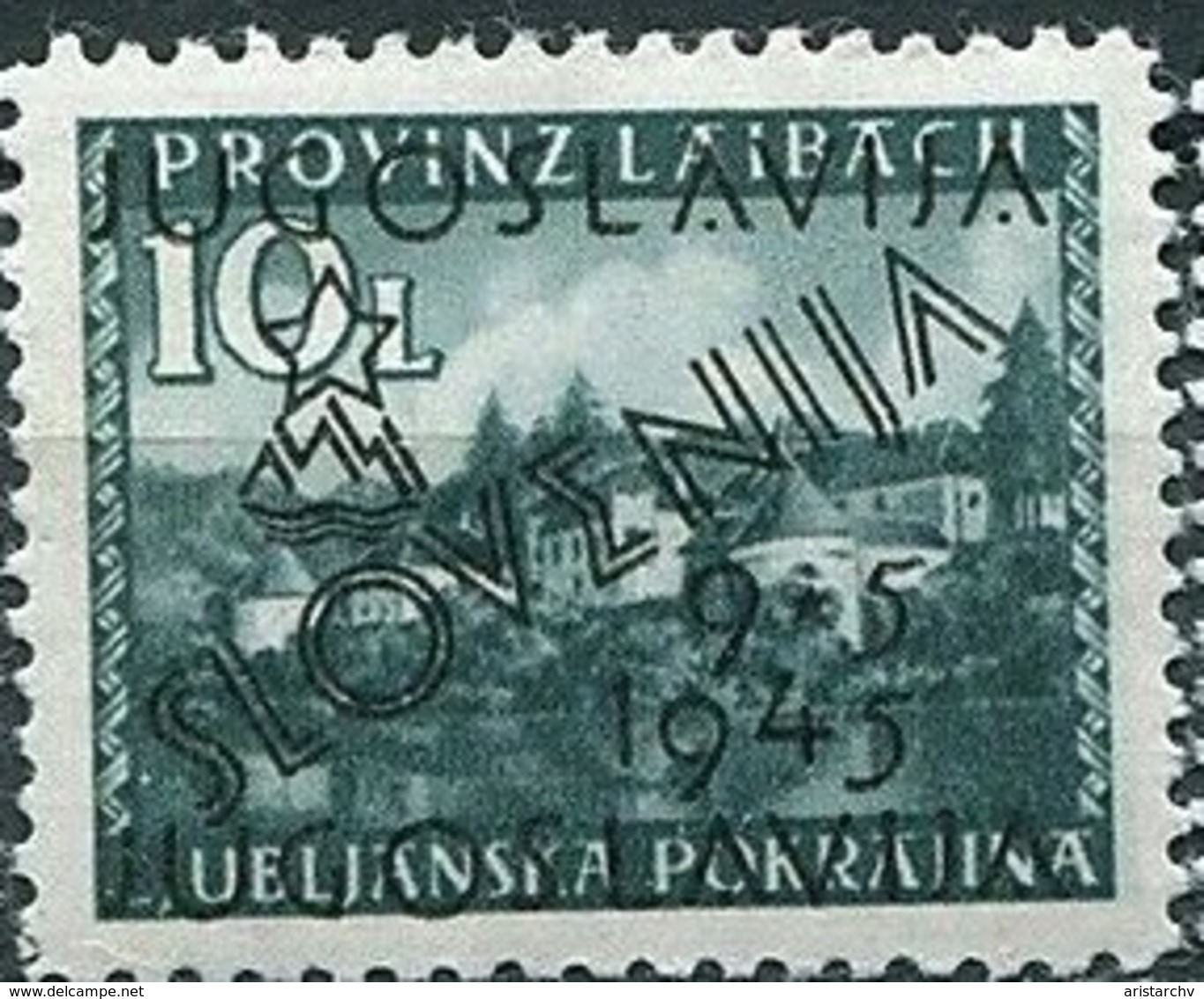 PROVINZ LAIBACH OVERPRINT YUGOSLAVIA SLOVENIA 9*5 1945 12 STAMPS