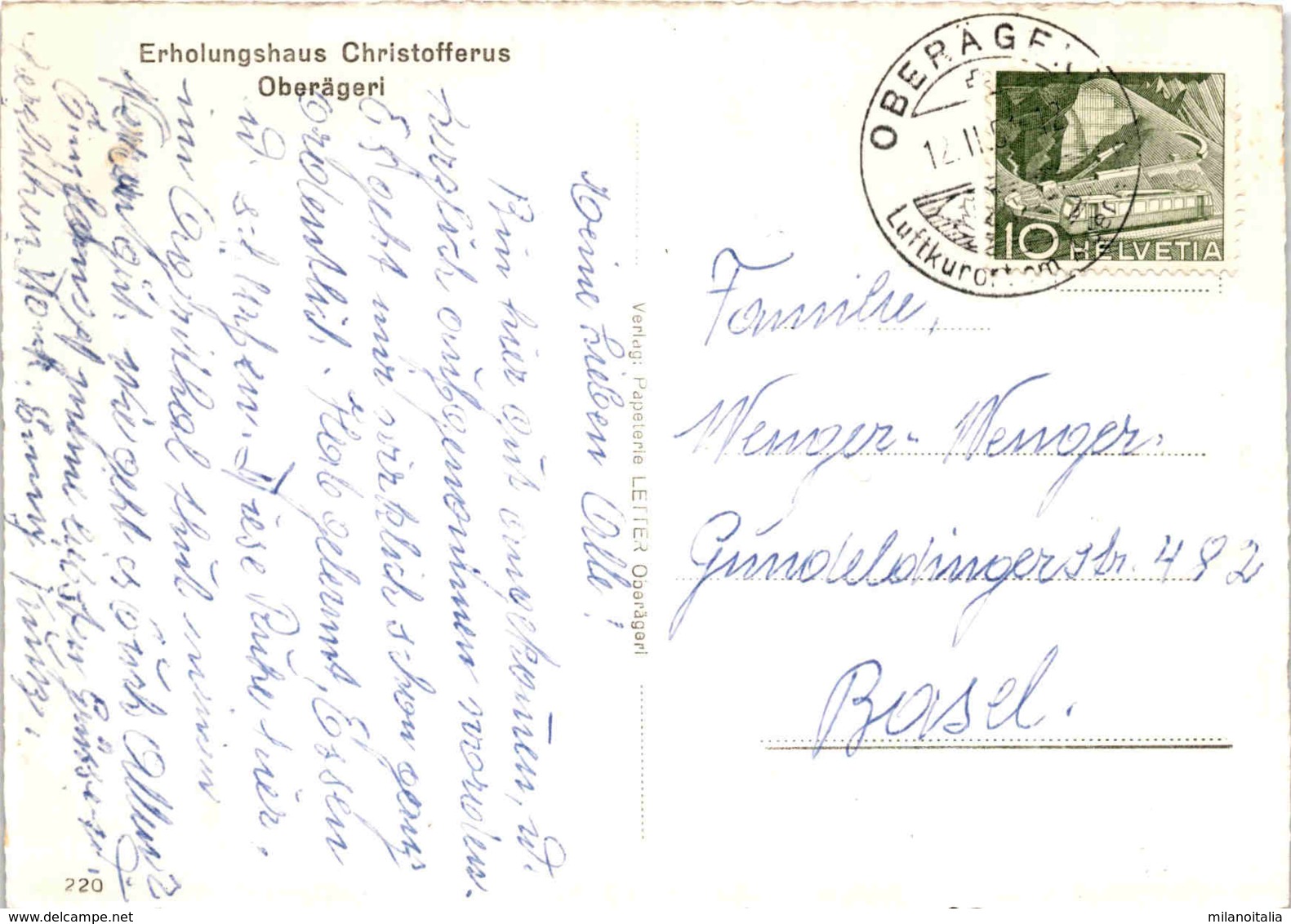 Erholungshaus Christofferus - Oberägeri (220) * 12. 2. 1951 - Oberägeri