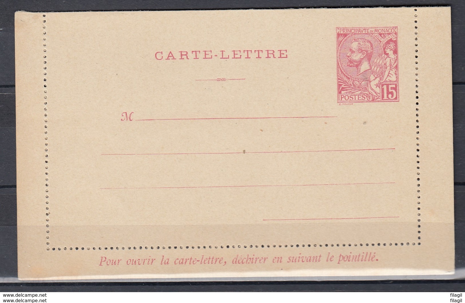 K4a Carte Lettre Principavte De Monaco (778) - Postal Stationery
