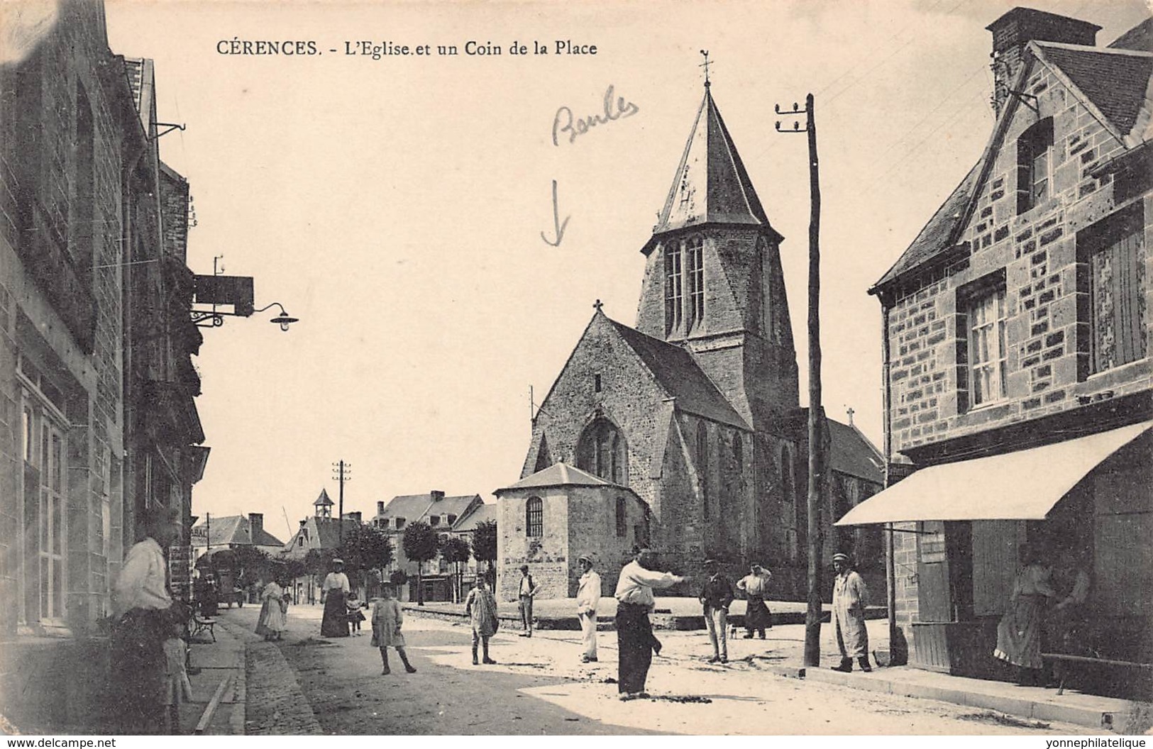 50 - MANCHE - CERENCES - 10047 - église Et Coin De Place - Blainville Sur Mer