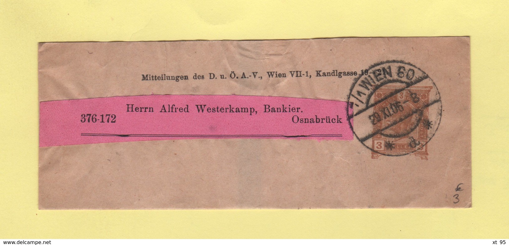 Autriche - Wien - 1906 - Bande Pour Imprime - Mitteihungen - Sonstige & Ohne Zuordnung