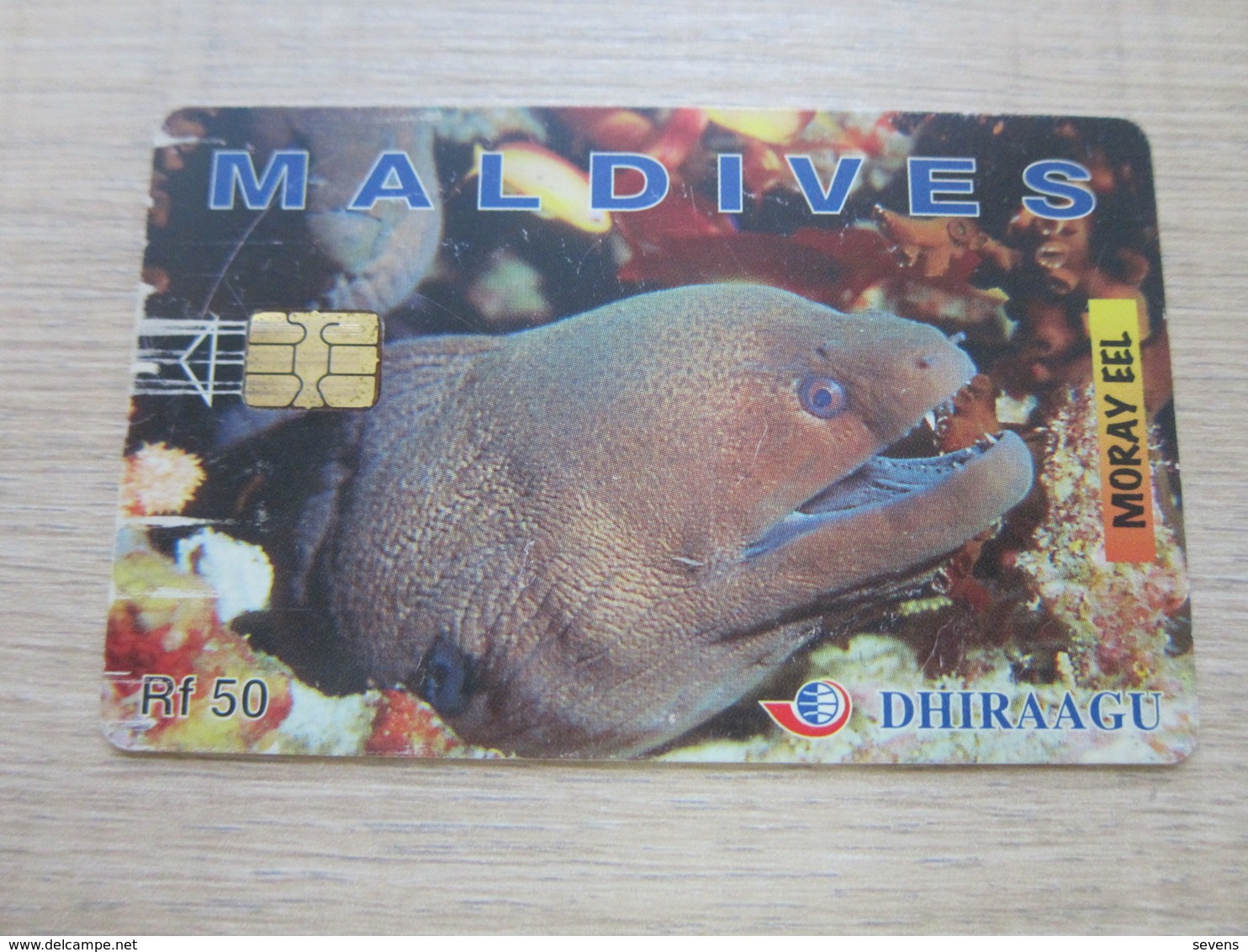 10 Years Of Card Telephone Service,fish, Used With Scratch - Maldive