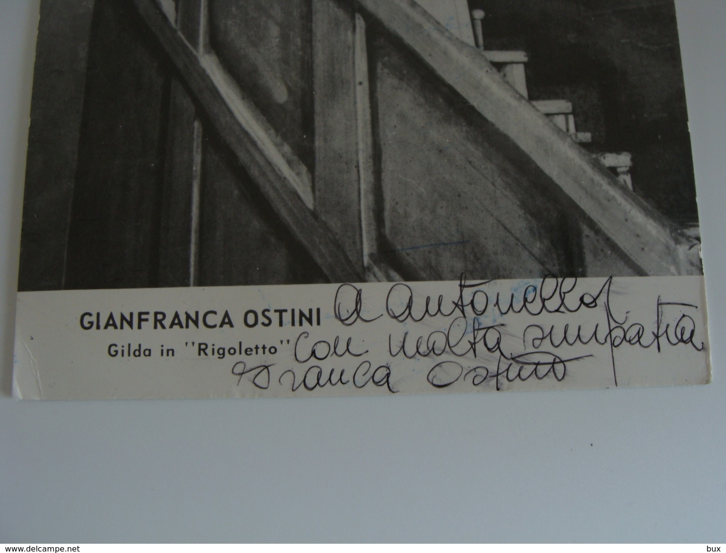 GIANFRANCA OSTINI  GILDA IN RIGOLETTO AUTOGRAFATA  TEATRO THEATRE   Théâtre STAGIONE  LIRICA OPERA - Theatre, Fancy Dresses & Costumes