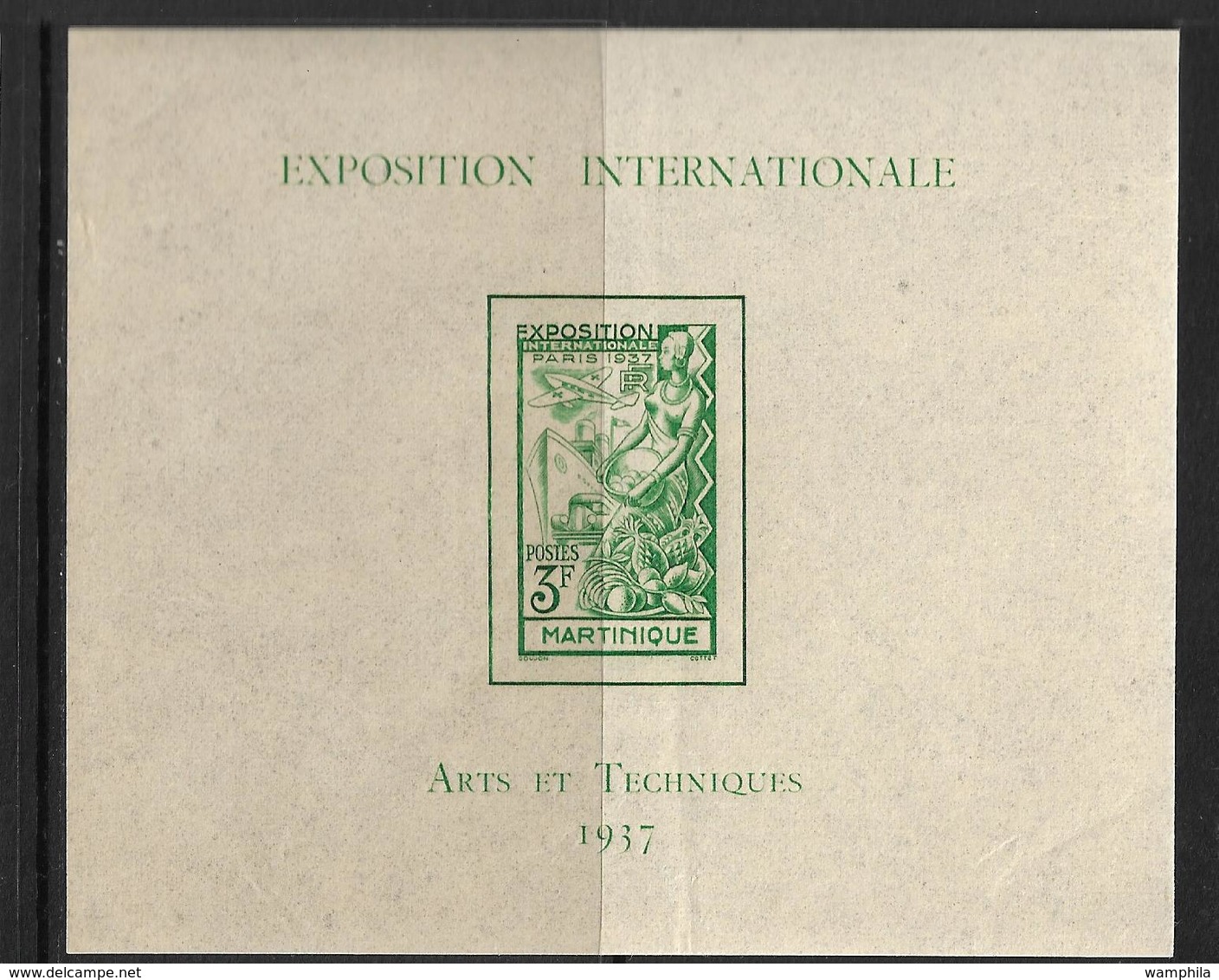 Martinique Bloc N°1** De L'expo De 1937 - Andere & Zonder Classificatie