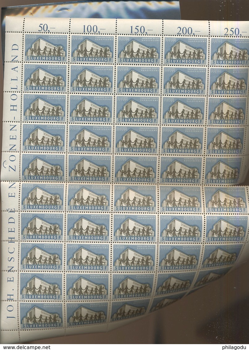 1960. Ecole Européenne. Yv. 579.  Cote 62,50. Se Détache Un Peu Au Centre - Full Sheets