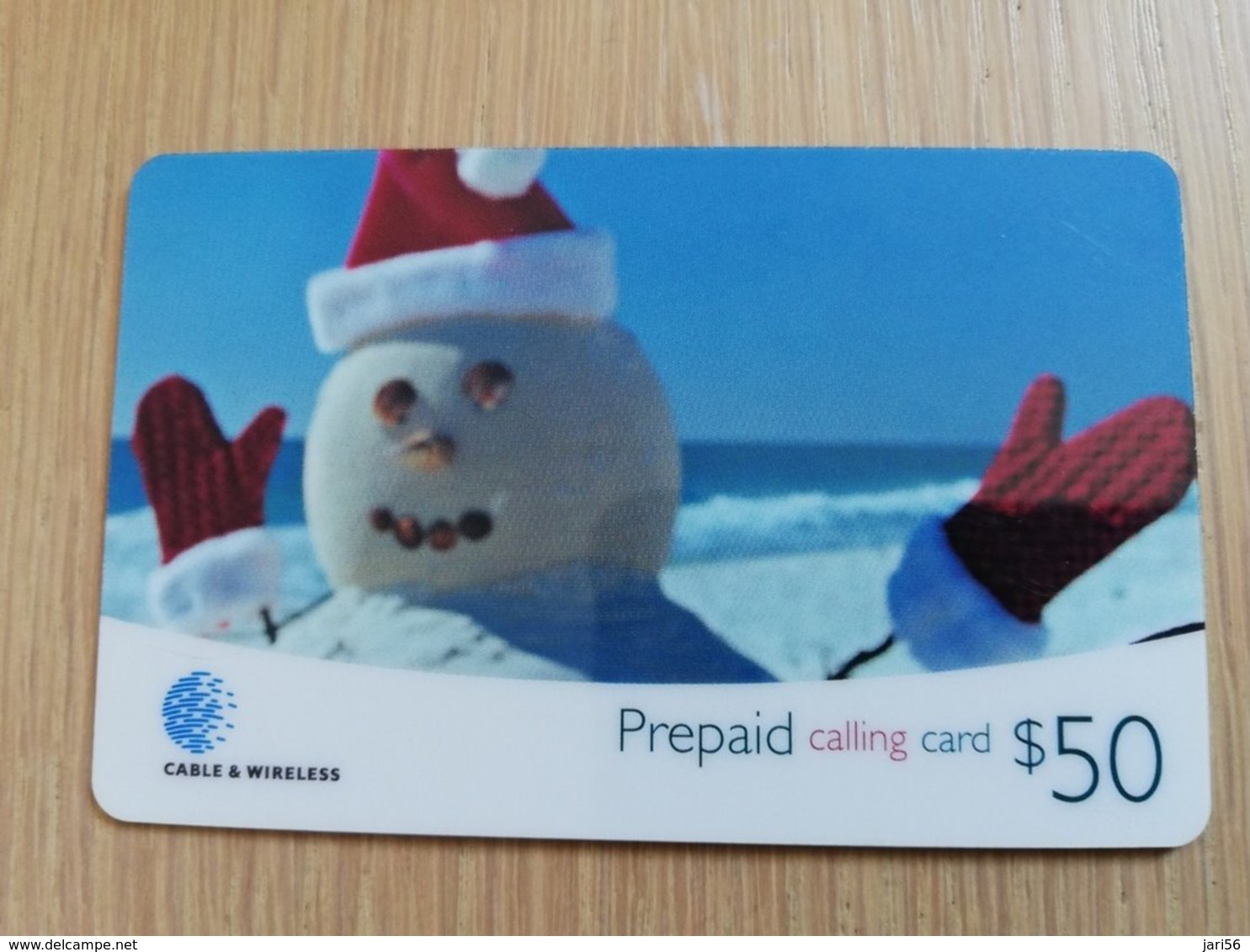 ST VINCENT & GRENADINES   $ 50,-  SVD 33 Prepaid  SNOWMAN  Fine Used  Card  **2158 ** - St. Vincent & The Grenadines