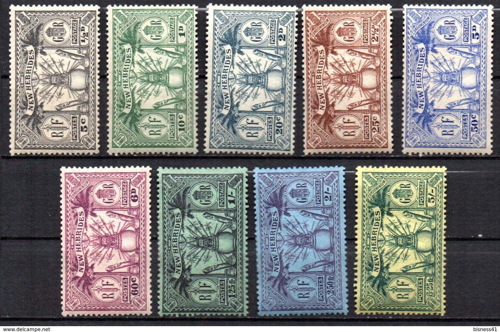 Col17  Colonie Nouvelles Hebrides N° 91 à 99  Neuf X MH  Cote 67,00€ - Unused Stamps