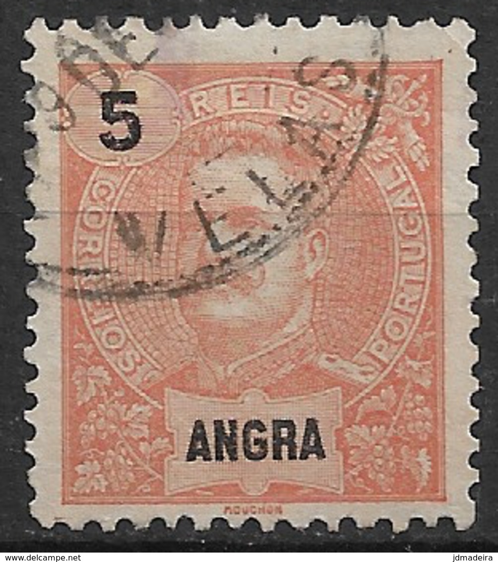 Angra – 1897 King Carlos 5 Réis VELAS Cancellation - Angra
