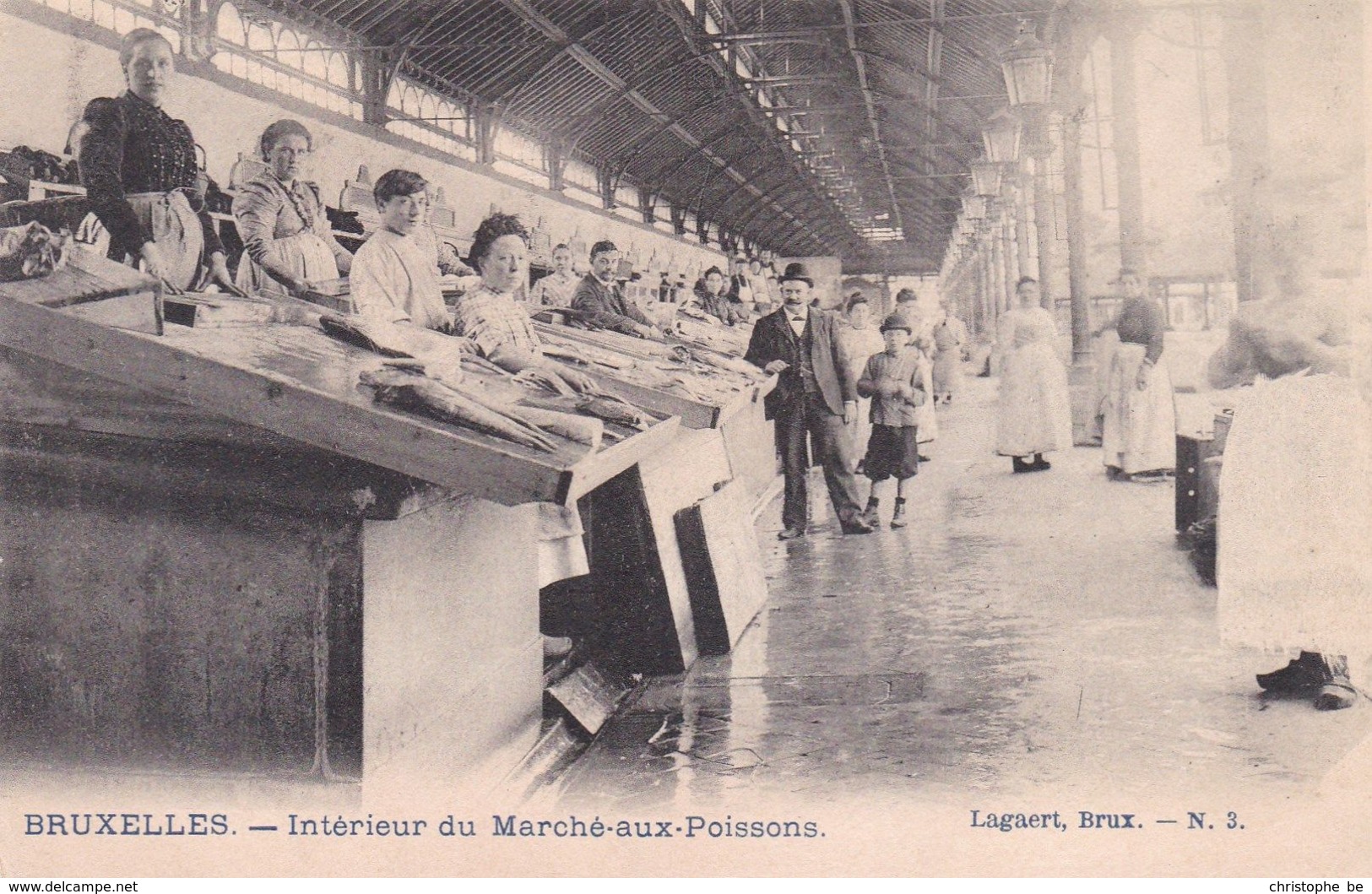 Brussel, Bruxelles, Intérieur Du Marché Aux Poissons (pk69708) - Marchés