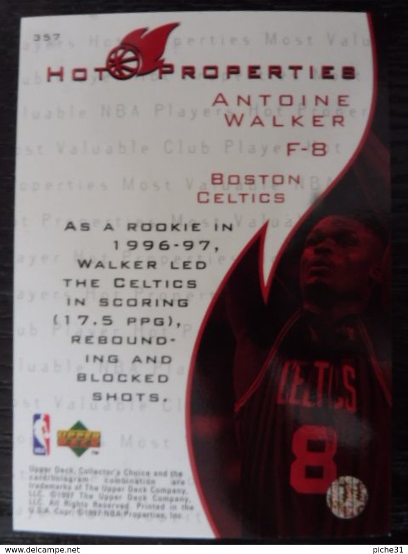 NBA - UPPER DECK 1997 - CELTICS - ANTOINE WALKER - 1990-1999