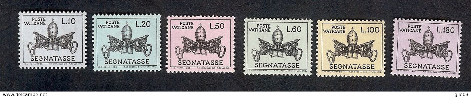 VATICAN 1968   SERIE TIMBRES TAXES Mi P19/P24   Yv T19/T24 ** MNH - Taxes